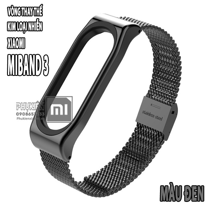 Vòng thay thế Xiaomi Miband 3 / 4 Mijobs kim loại nhiễn