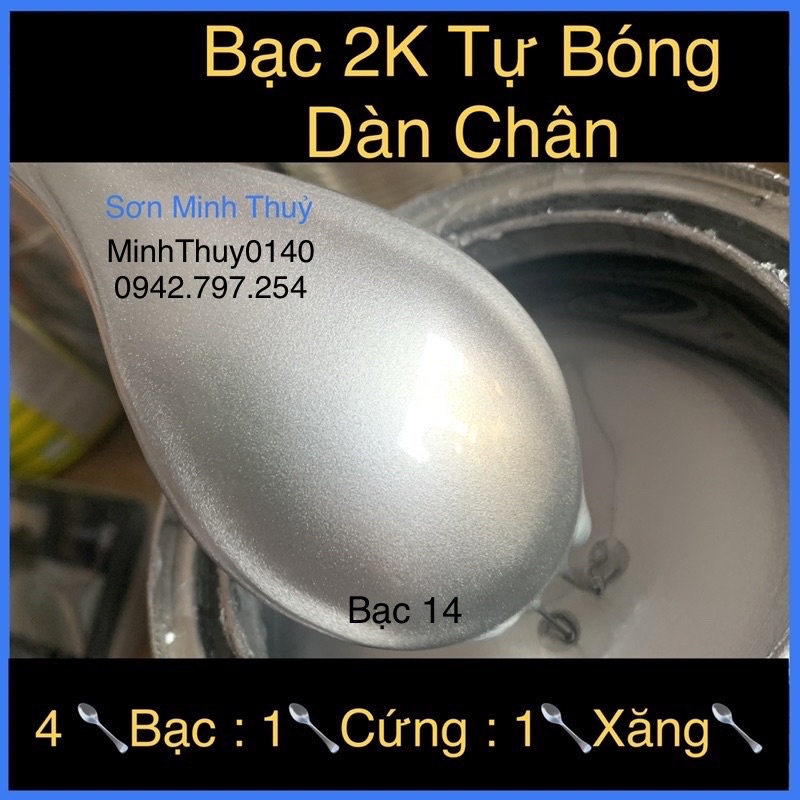 Bạc 2K Tự Bóng 18 14 11 chuyên dụng sơn Ô tô Xe máy