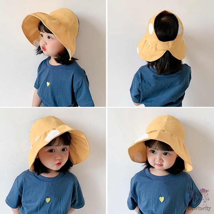 Mũ vành họa tiết chấm bi xinh xắn cho bé