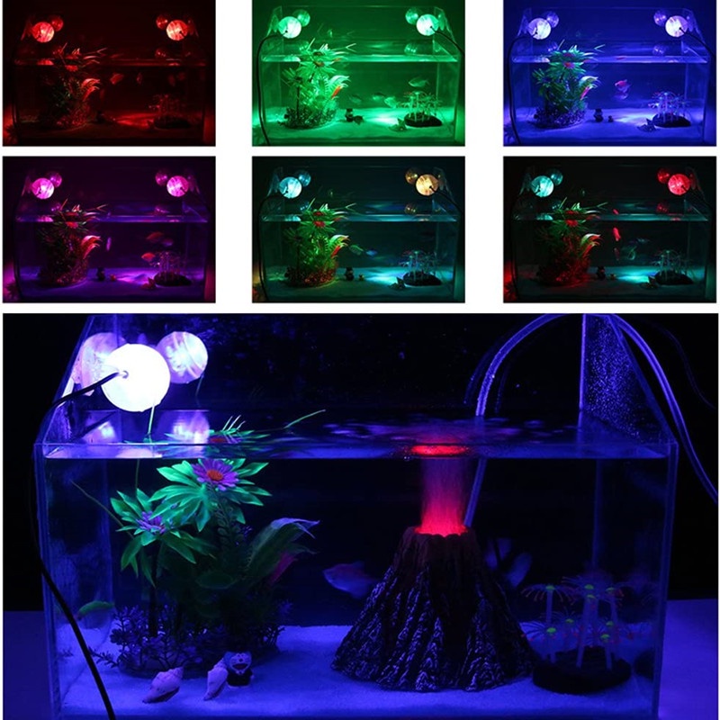 Đèn led trang trí bể cá chống nước có giác hút