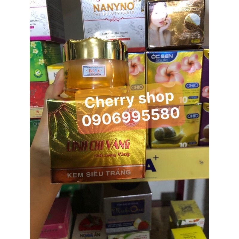 Kem siêu trắng linh chi vàng vip 25g