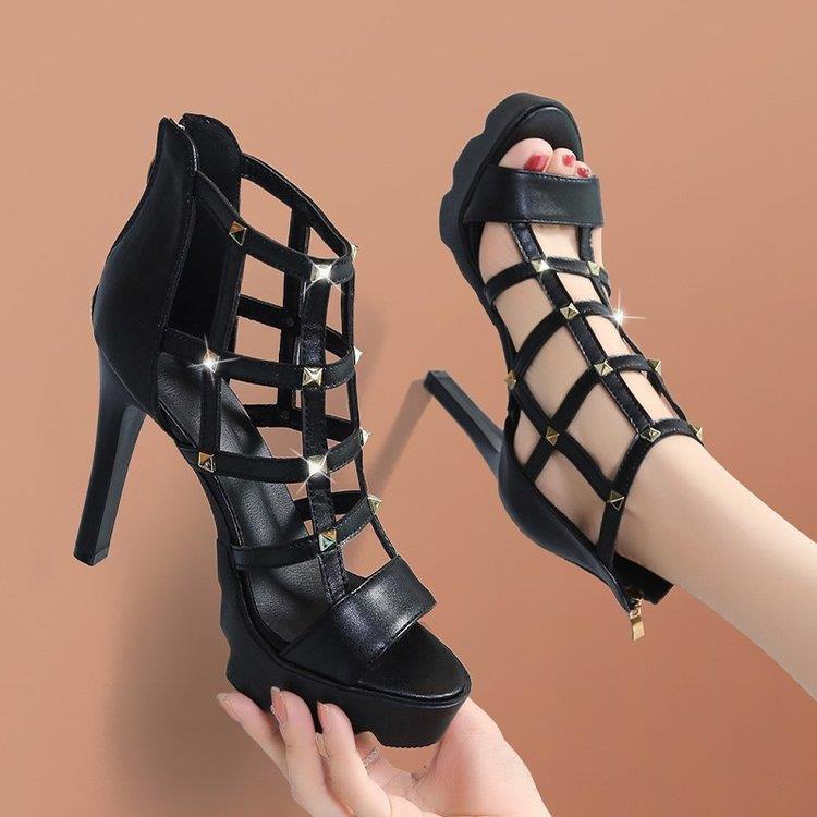 Xăng đan Cao Gót Hở Ngón Chống Thấm Nước Thời Trang Mùa Hè Cho Nữ