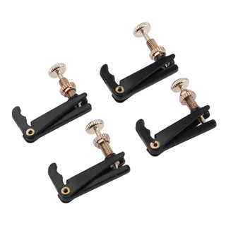 4pcs 4/4-3/4 Plated Iron Violin Fine Tuners Spinner Adjuster Strings Hooks