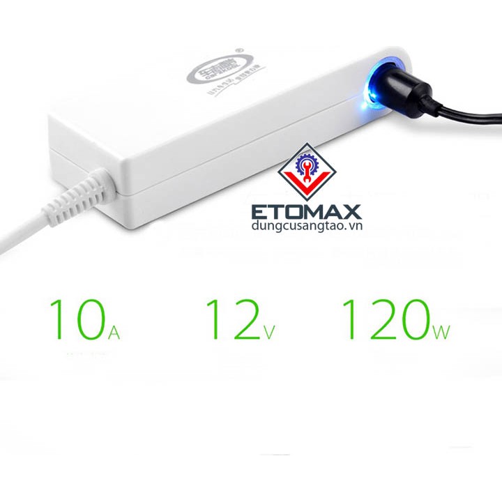 Bộ đổi nguồn từ 220V sang 12V-10A-120W cắm tẩu (Bảo hành 12 tháng)