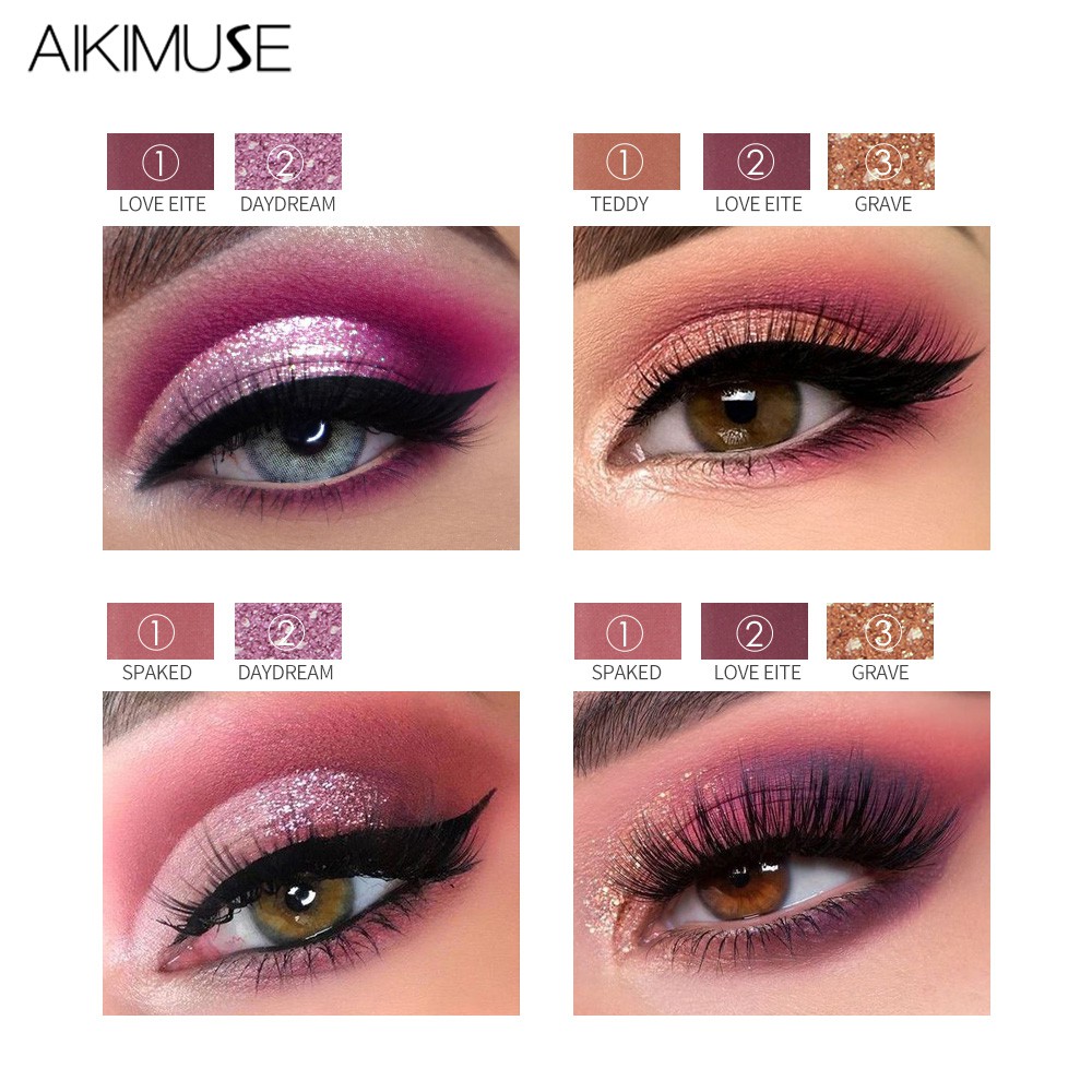 Bảng phấn mắt AIKIMUSE gồm 18 màu nude/nhũ/lì thời trang 180g | BigBuy360 - bigbuy360.vn