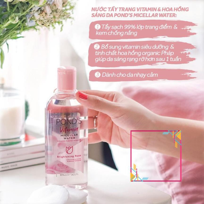 Nước tẩy trang làm sáng da Pond's White Beauty Micellar Water 100ml - hàng tặng