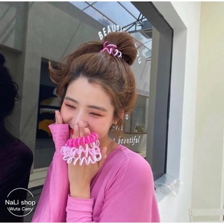 DÂY CHUN CỘT TÓC LÒ XO ĐEN /MÀU PASTEL ĐƠN GIẢN, NỊT TÓC