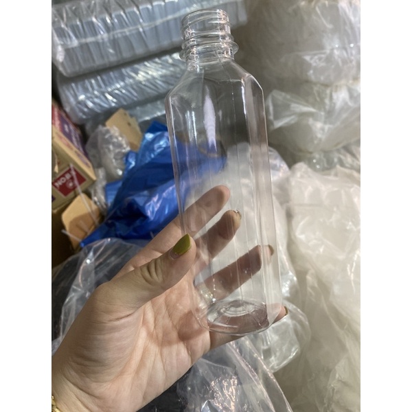 <HOA TỐC SHIP LIỀN> 200 chai vuông ,tam giác, tròn fi30  đựng tra sưa, nước sâm 330ml kèm nắp