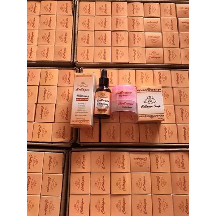 Combo serum+kem xóa nám collagen plus vit e