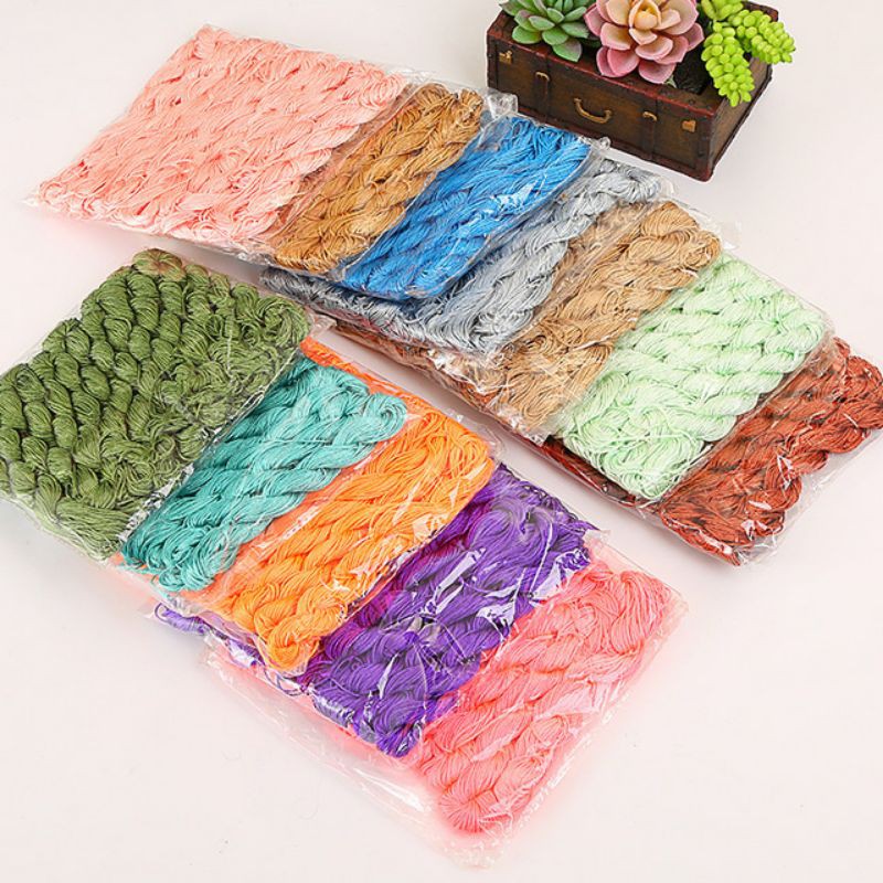 Bó dây dù đủ màu 1mm và 1,5mm link 1 màu sáng