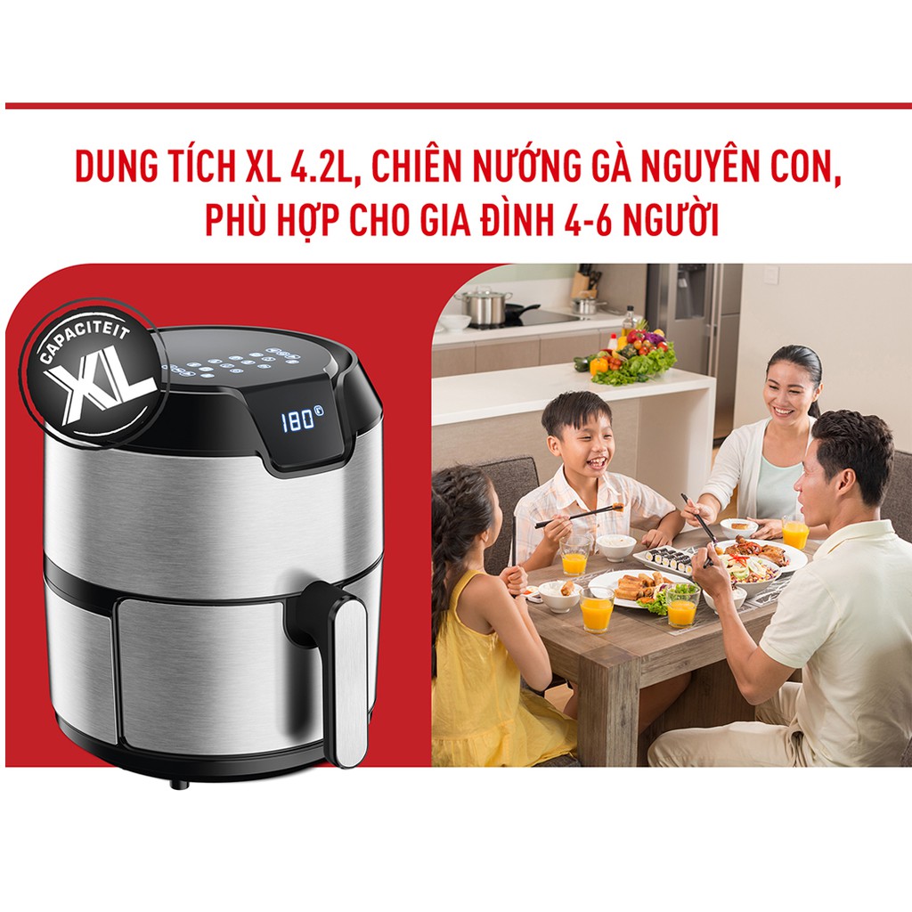 Nồi chiên không dầu TEFAL EY401D bản điện tử dung tích 4,2 lít