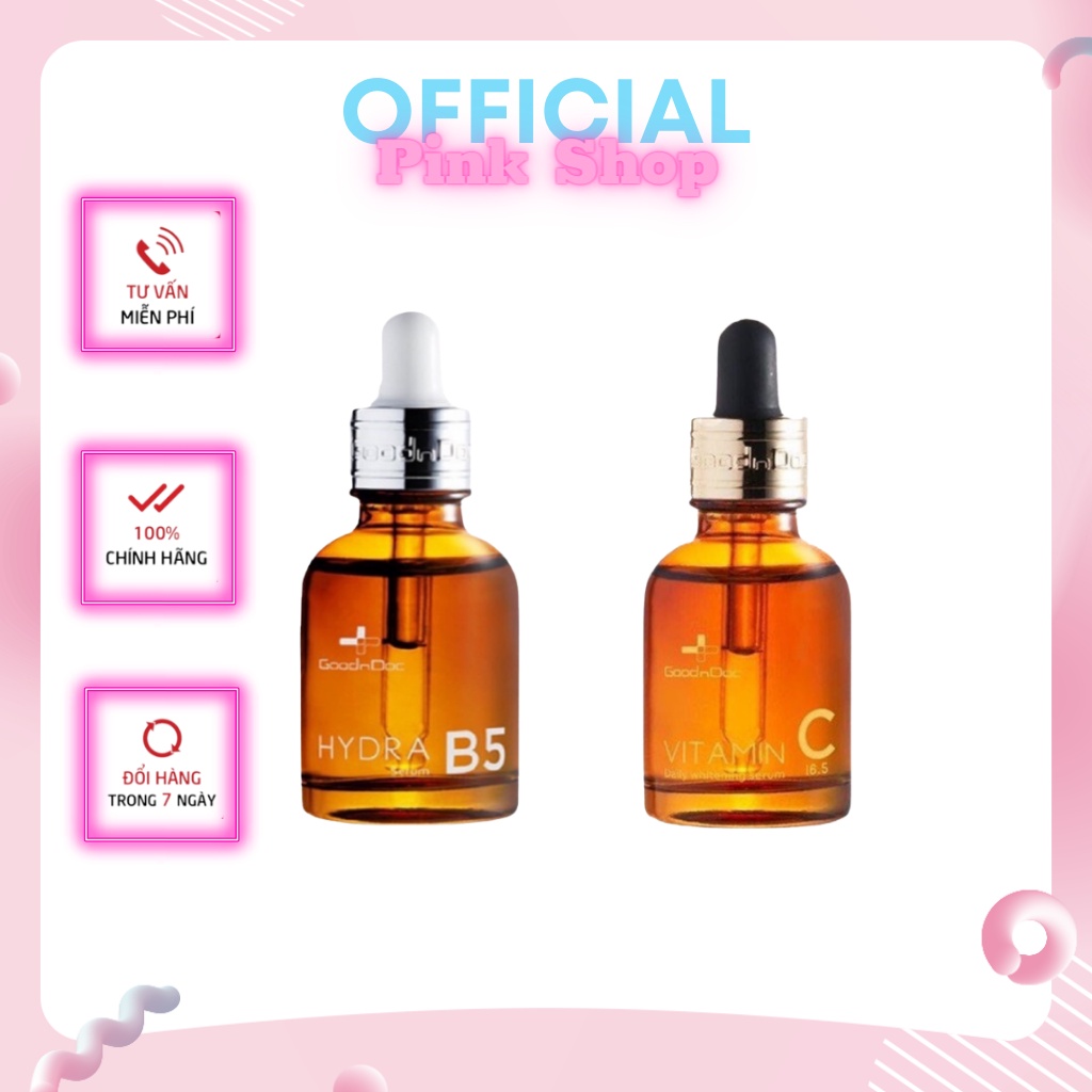 Serum dưỡng ẩm sáng da GOODnDOC HYDRA B5 + C 30ml 5.0 - Pink Shop | BigBuy360 - bigbuy360.vn