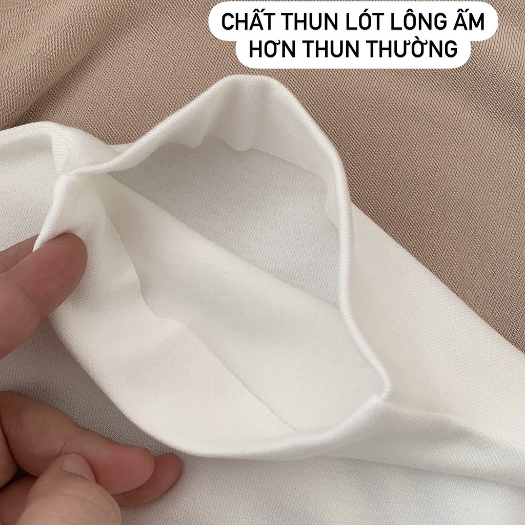 210711 Áo giữ nhiệt cổ 3 phân - áo thun dài tay - áo thun lót lông mịn, chất thun mềm co giãn