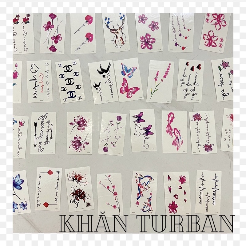 Set 30 tấm hình xăm dán giá 70k