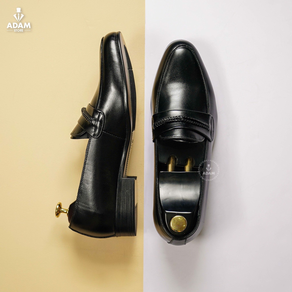 GIÀY DA NAM ADAM STORE ĐEN THỪNG WJM1L1D