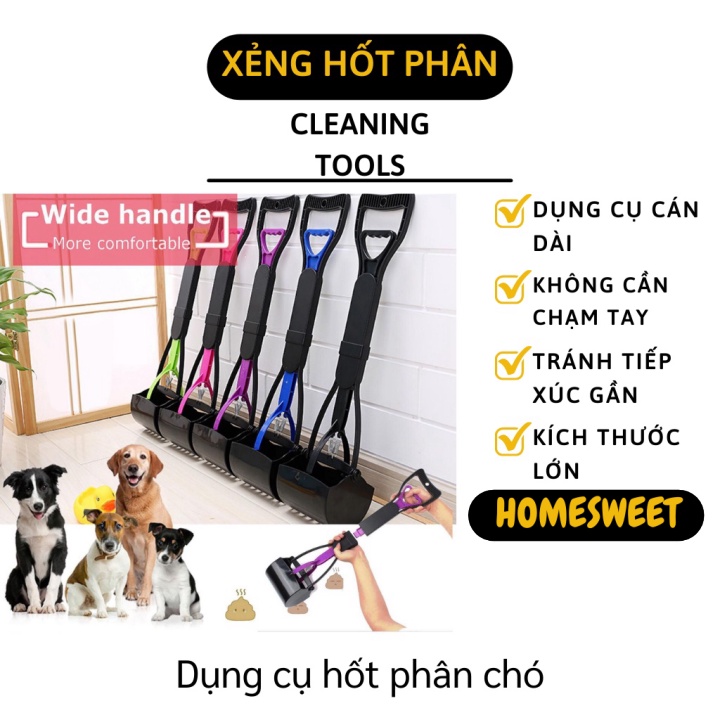 Gấp Phân Cho Chó Mèo - Xẻng Gắp Phân Cho Chó Có Cán Dài Tiện Dụng 9413
