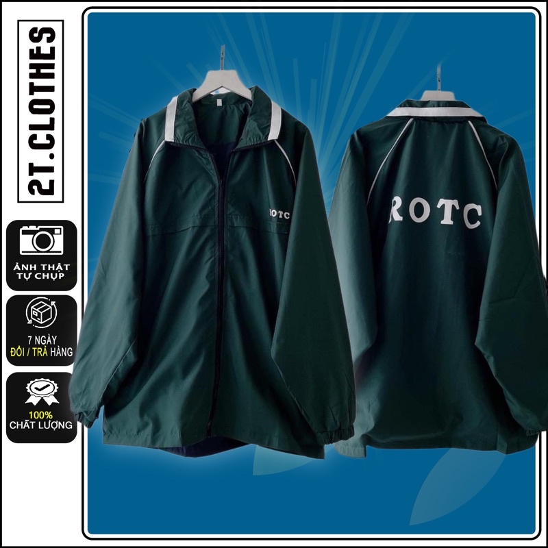Áo khoác dù 2 lớp form rộng ROTC unisex (nam nữ mặc được)