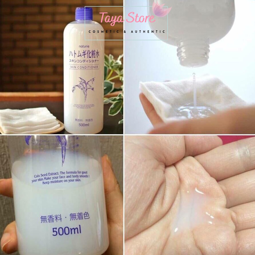 Nước hoa hồng Hatomugi dưỡng ẩm Naturie Skin Conditioner 500ml