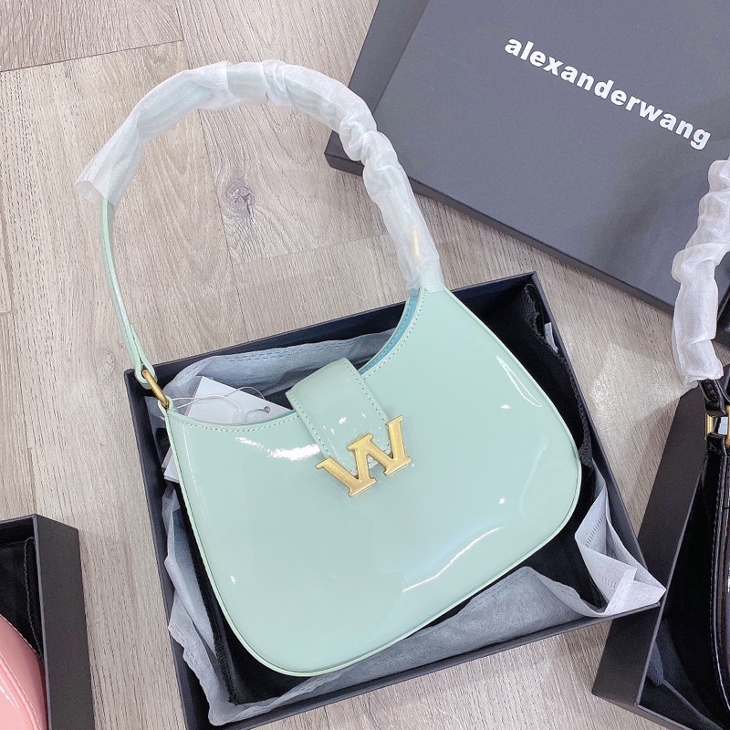 Túi W kẹp nách da bóng size 21cm fullbox
