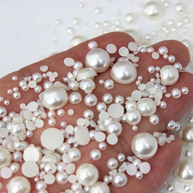 Hạt ngọc trai giả 2mm-10mm trang trí móng tay