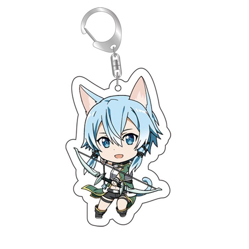 Móc Khóa Nhựa Acrylic Họa Tiết Hoạt Hình Sword Art Online
