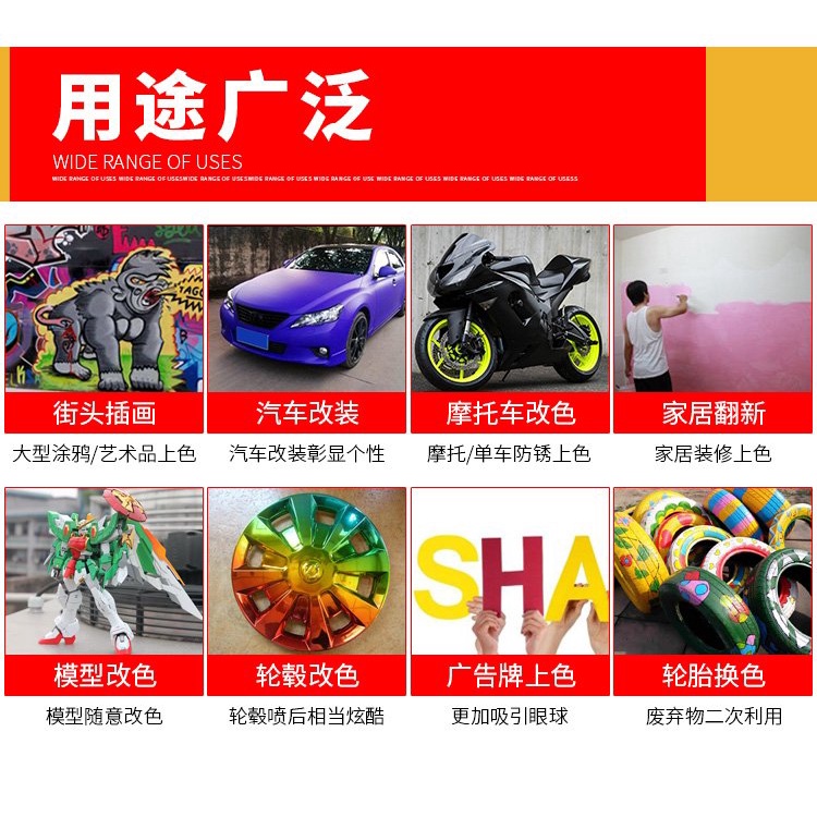 [LOẠI XỊN] Sơn Xịt Che Vết Xước Ô Tô Xe Máy - Xóa Trầy Xước Ô Tô Màu Trắng, Đen, Đỏ Mận, Bạc, Đỏ, Xanh, Vàng - Haoshun