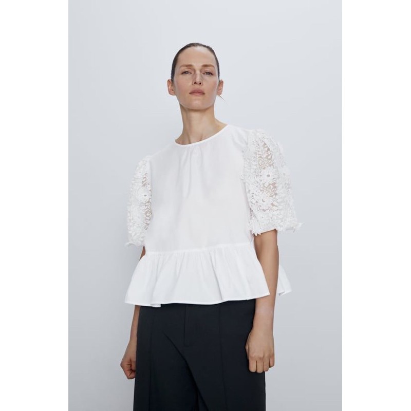 Sơ mi trắng Zara chính hãng size M newtag