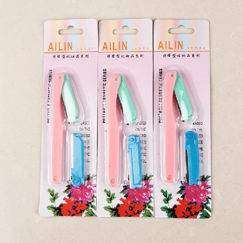 Bộ dao cạo lông mày Ailin kèm lưỡi thay thế - Dụng cụ tỉa lông mày gọn nhẹ
