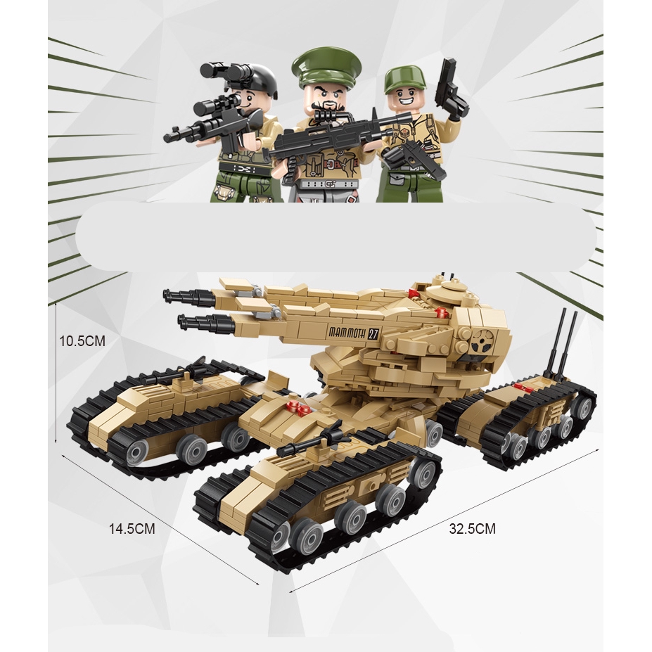 Đồ Chơi Lắp Ráp Xe Tăng Kích Thích Trí Thông Minh Cho Bé