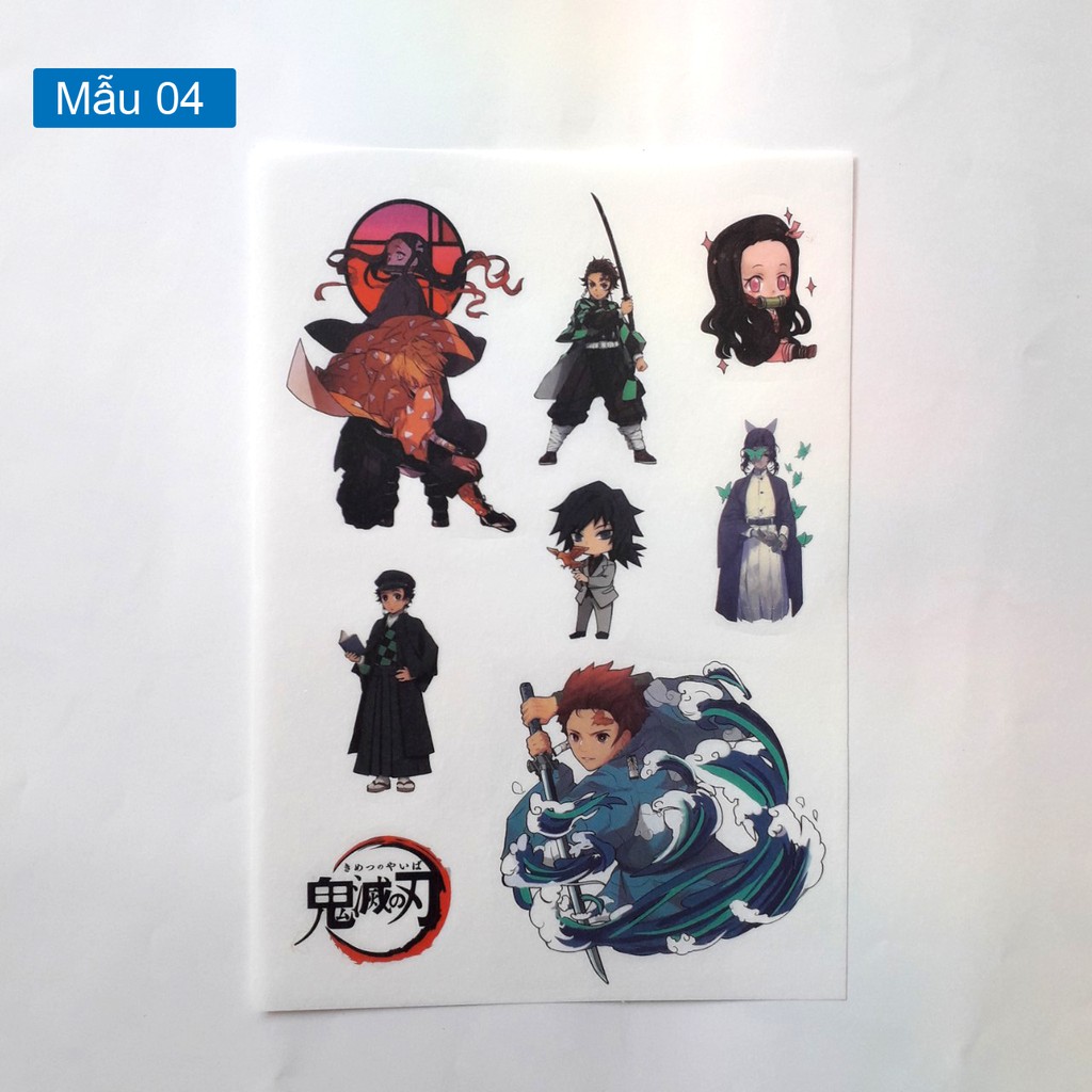 Sticker/ Hình dán anime  Kimetsu No Yaiba