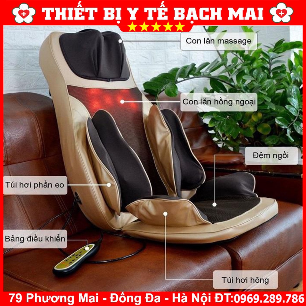 Đệm Massage 6D Nhật Bản - Ôm Toàn Thân - Túi Khí "Kép"