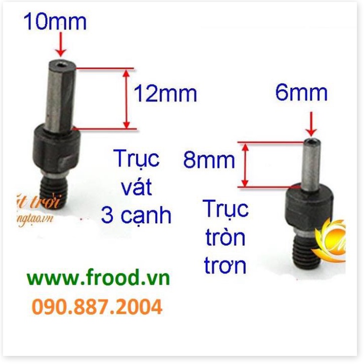 Đầu Chuyển Máy Khoan Thành Máy Cắt, Máy Cưa, Máy Mài TRỤC 6mm hoặc 10mm vavf các loại phụ kiện