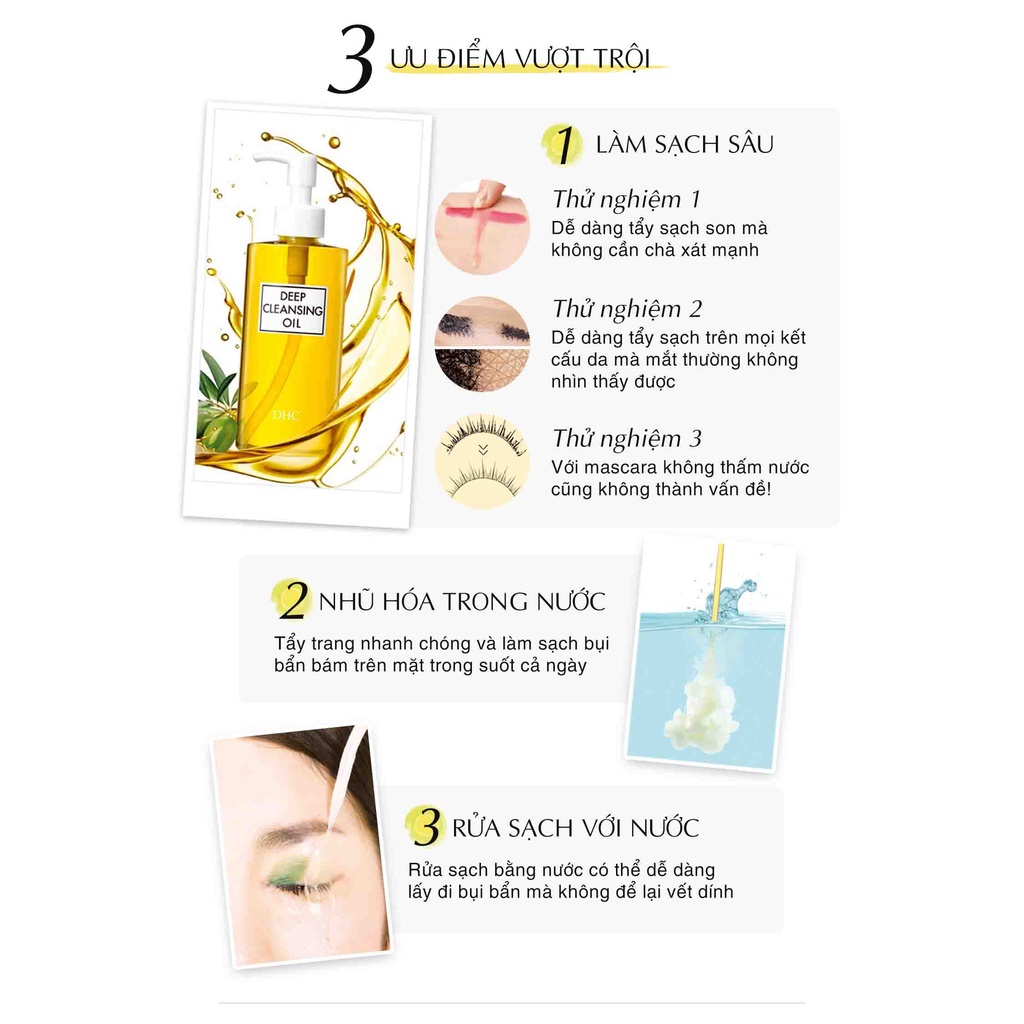 Dầu tẩy trang Olive DHC Deep Cleansing Oil làm sạch sâu 120/150/200ml BeautiMax