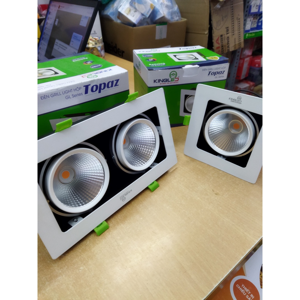 ĐÈN LED ÂM TRẦN VUÔNG SPOTLIGHT KINGLED ĐƠN, ĐÔI. cam kết chuẩn chính hãng bảo hành 2 năm