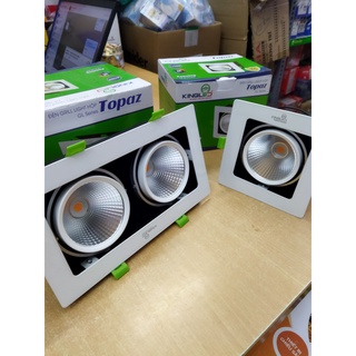 Đèn led âm trần vuông spotlight kingled đơn, đôi. cam kết chính hãng bảo hành 2 năm