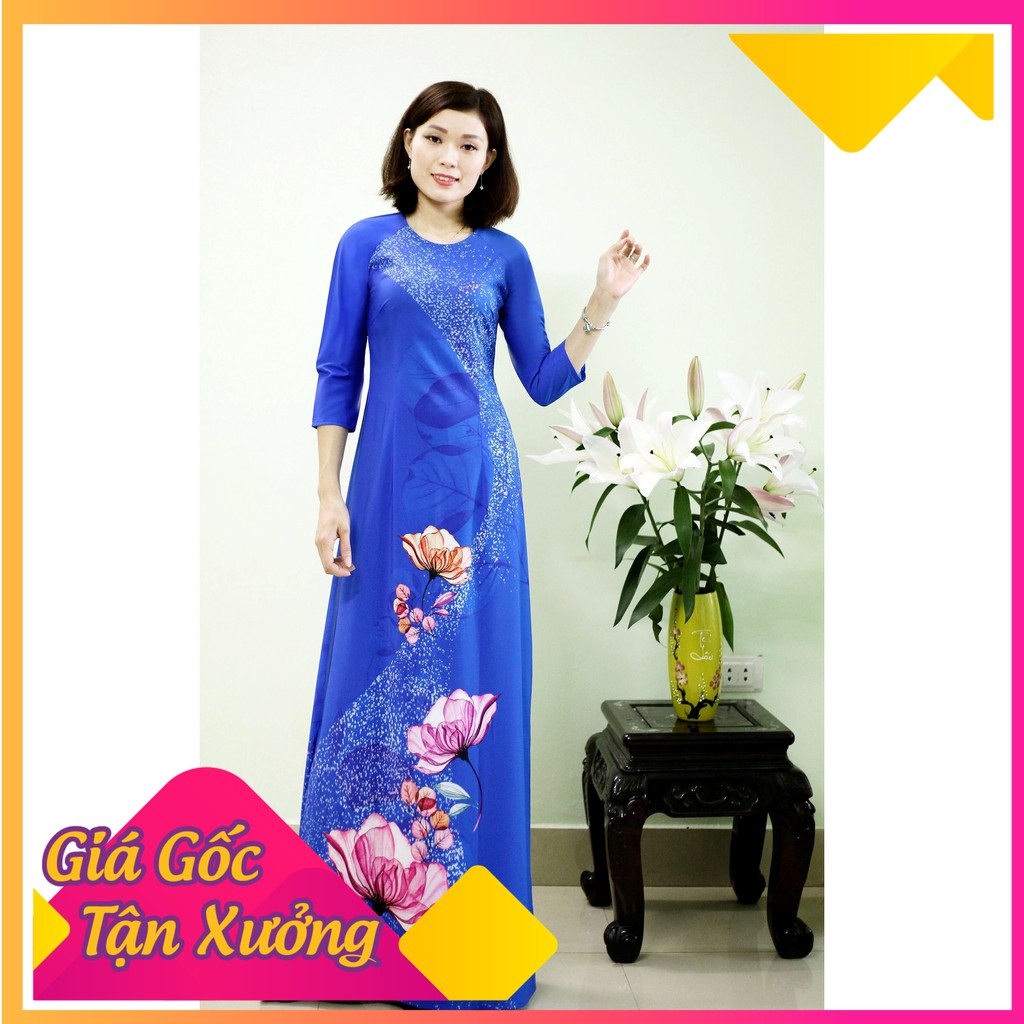 Bộ Áo Dài 3D Truyền Thống 💖 FREESHIP 💖 Lụa Nhật Cao Cấp Lên Phom Dáng Chuẩn Cực Đáng Yêu Hè 2021