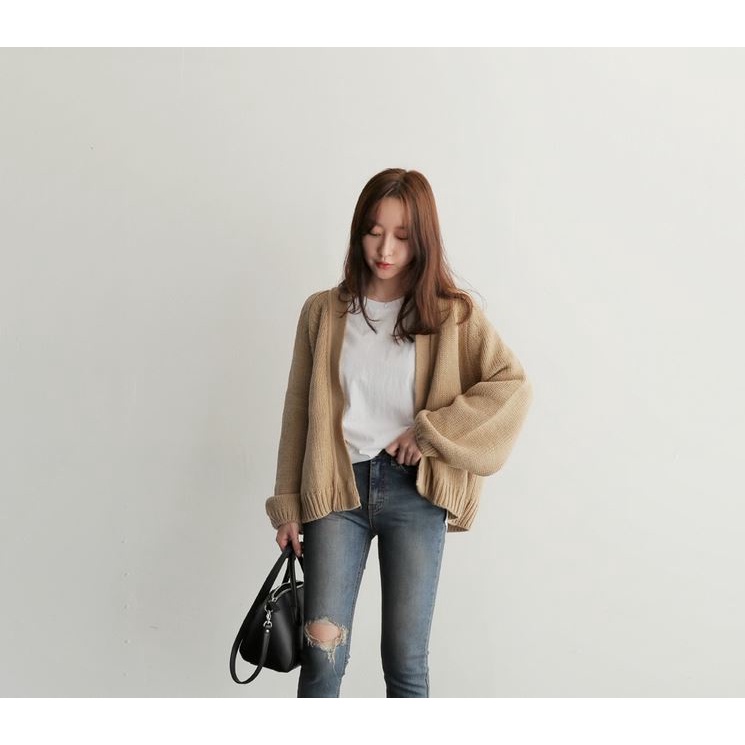 Áo cardigan len trơn Anvalo áo cardigan nữ phong cách Hàn Quốc ACT18 | BigBuy360 - bigbuy360.vn