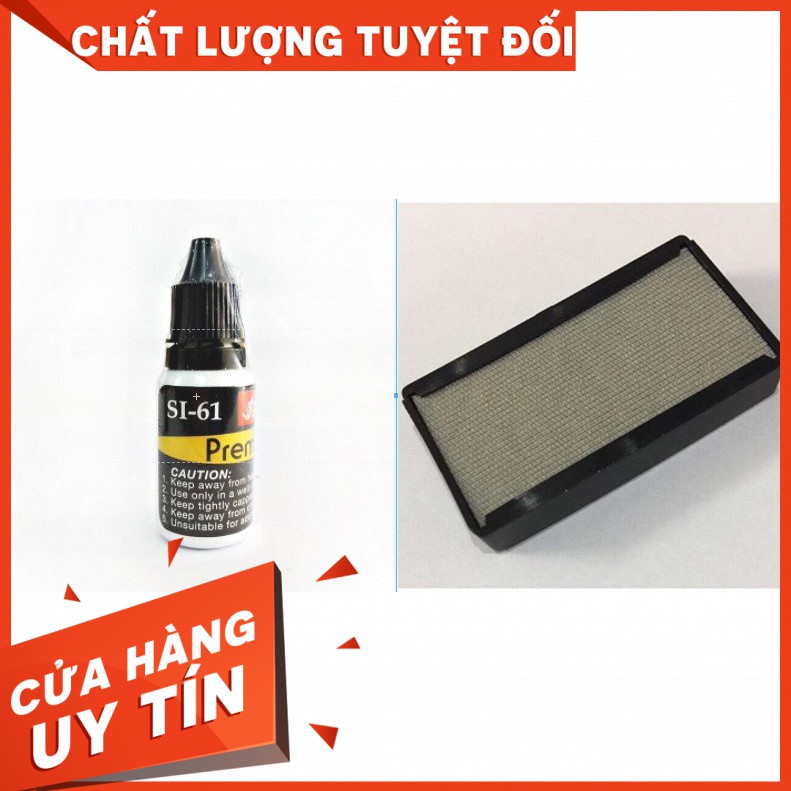 Combo Khay Mực + Mực Dấu Shiny Chuyên Dụng Đóng Lên Mọi Chất Liệu Không Phai