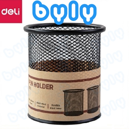 [Ship hỏa tốc] Khay cắm bút tròn inox Deli 9172 hàng chính hãng - ByLy Store