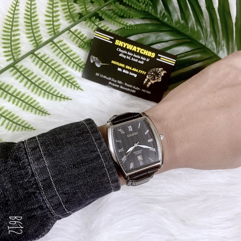 Đồng hồ nam Sk 2200 dây da nam mặt hình chữ nhật,hình vuông kim trôi nam tính | BigBuy360 - bigbuy360.vn