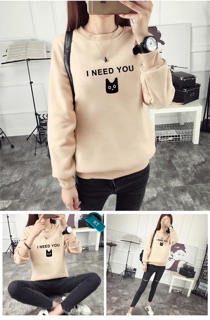Áo mèo i need you botay KT73