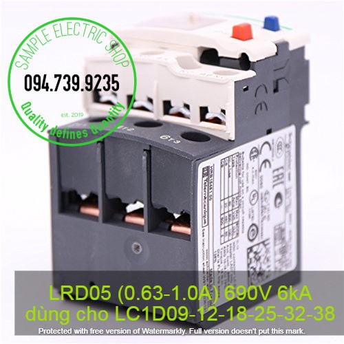 LRD05 - Relay nhiệt Schneider LRD05 (0.63-1A) -  Rơ le Nhiệt 0.63-1A