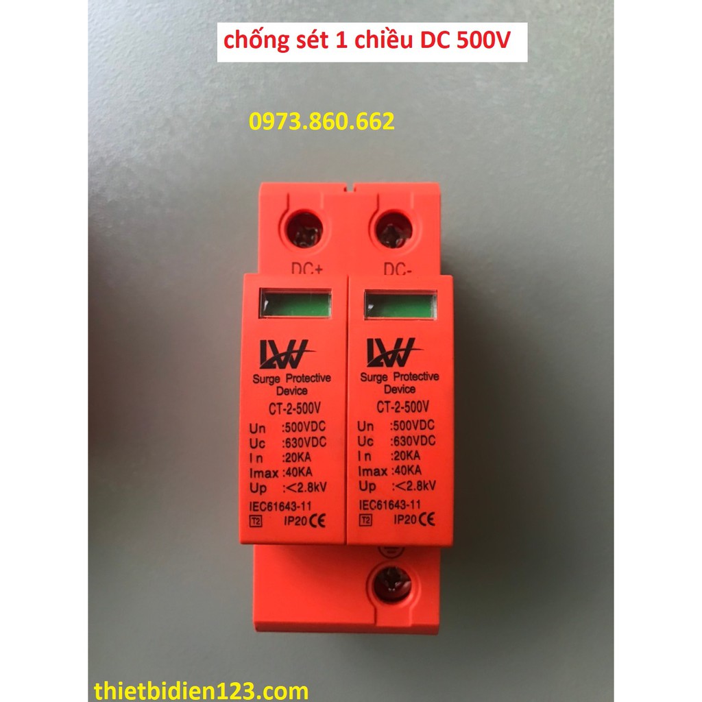 Cắt sét DC 3P 1000V - Cắt lọc sét DC 3P