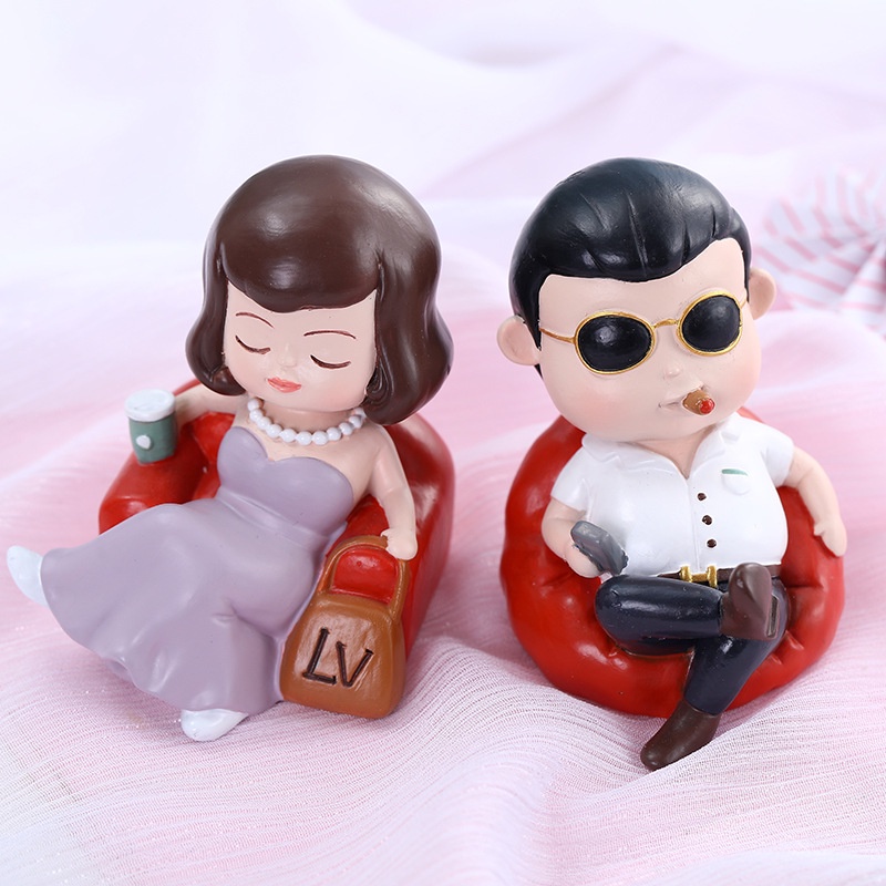 phụ kiện trang trí bánh kem [FREESHIP] tượng quý ông quý bà gangnam style