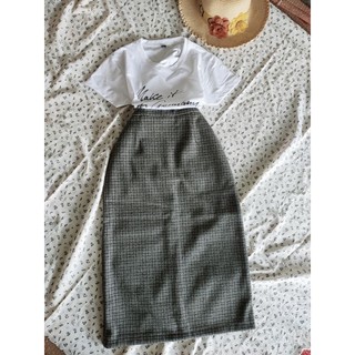 chân váy dạ dài ( ảnh thật shop tự chụp )