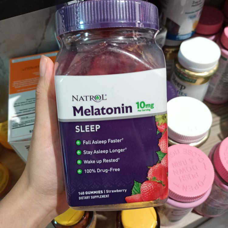 Kẹo ngủ Natrol Melatonin 10mg 90viên/ 140 viên