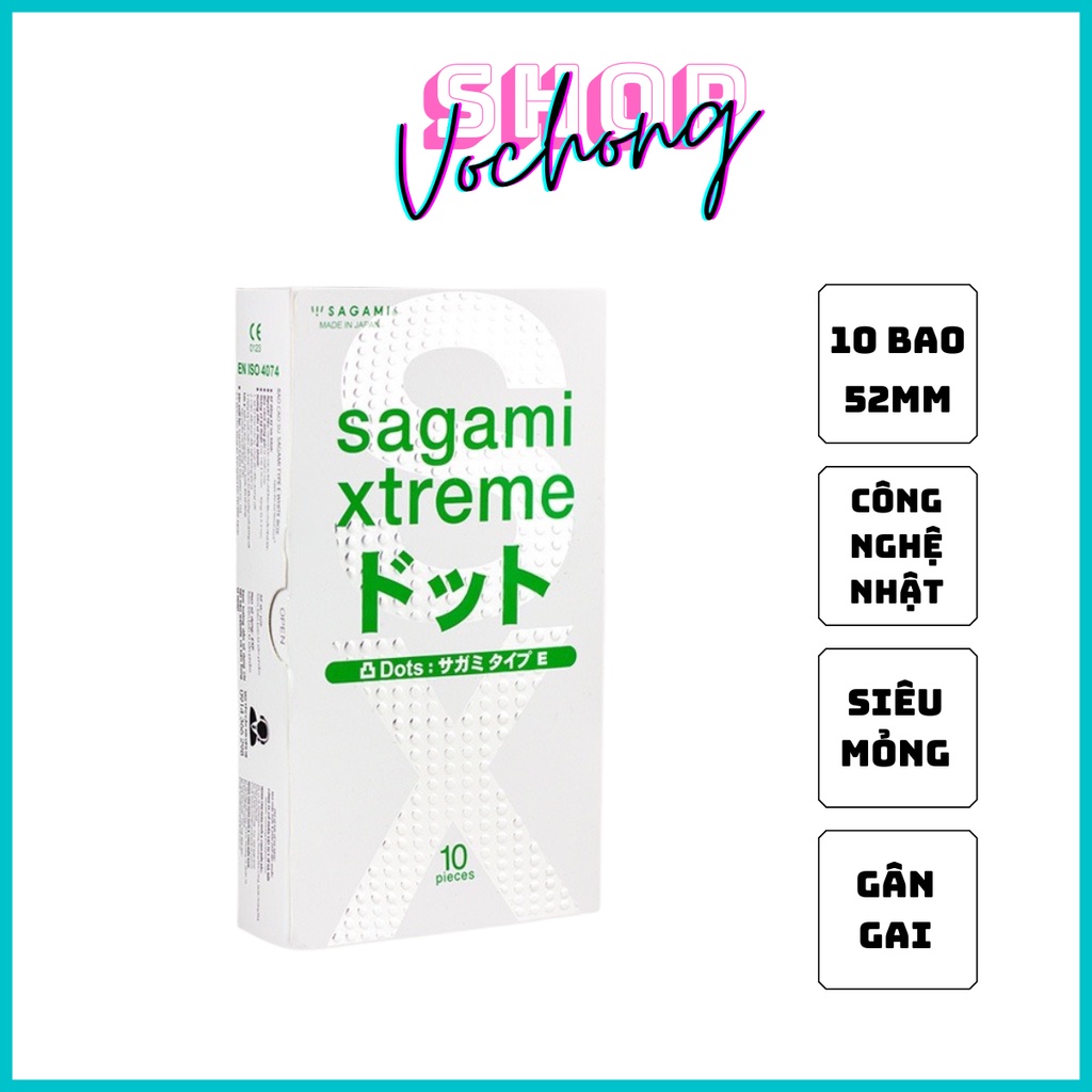 Bao cao su Sagami Xtreme Blue siêu mỏng gai gân cọ xát thú vị