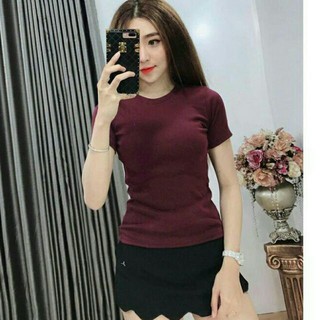 Áo Tay Lỡ Nữ Trơn ôm body Tôn Dáng