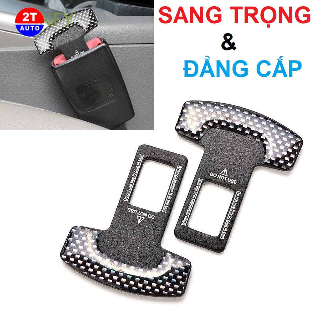 [FLASH SALE] Bộ 2 Chốt cài gài khóa dây an toàn vân Carbon sang trọng cho ô tô xe hơi:   SKU:182