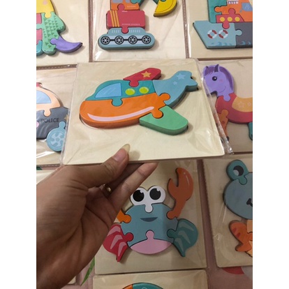 Tranh ghép gỗ nổi 3D cho bé vui chơi giải trí phát triển thông minh sáng tạo Đồ Chơi Giáo Dục BABY MAX